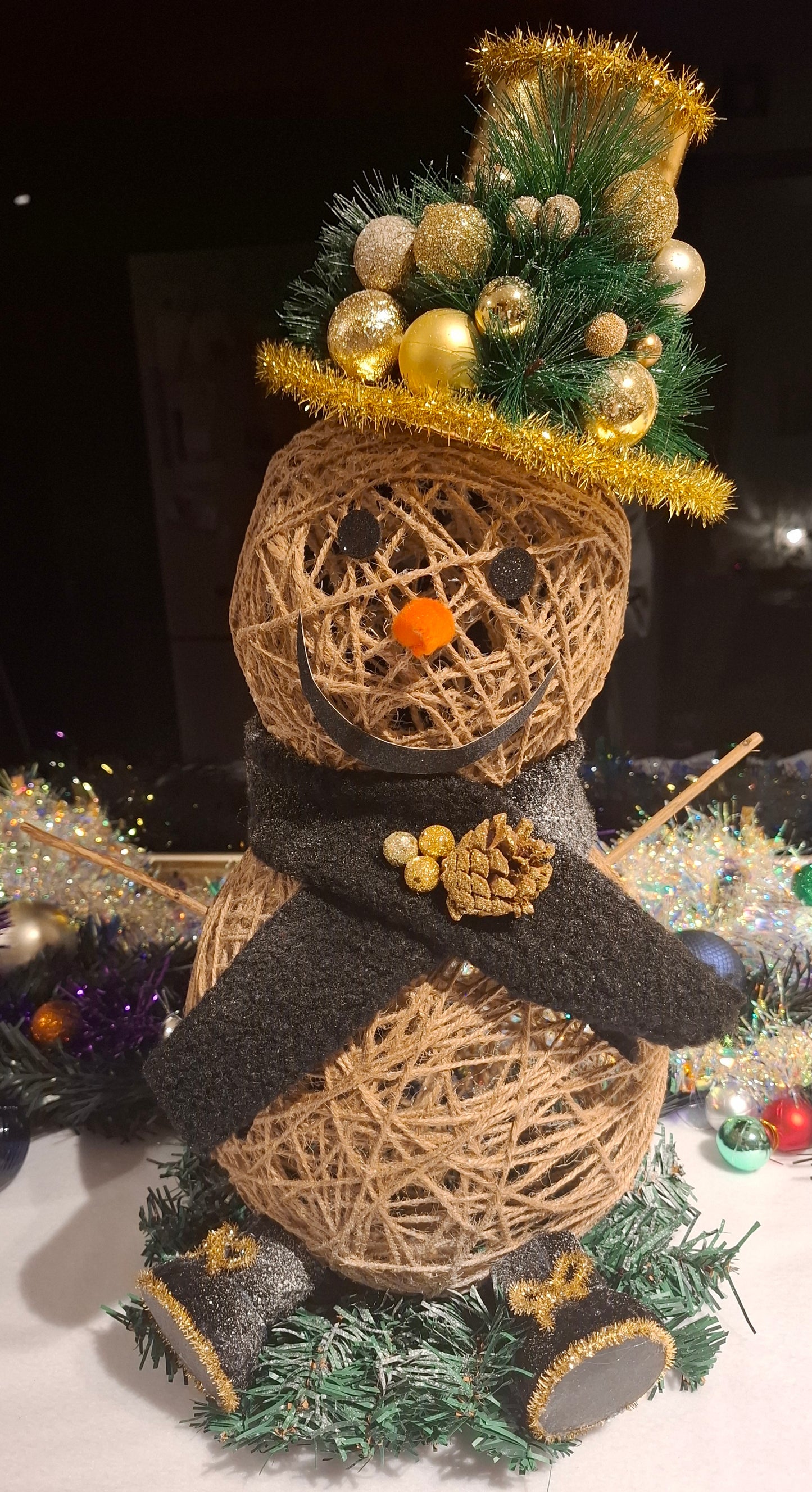 Snowman with lights