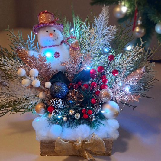 Festive Snowman Christmas Arrangement