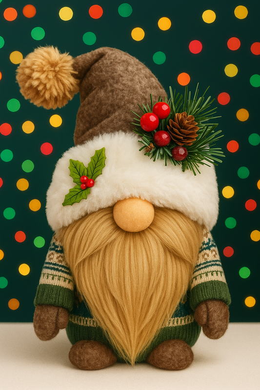 Cozy Winter Gonk - Handmade Holiday decor.