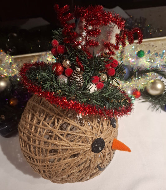 Snowman with lights