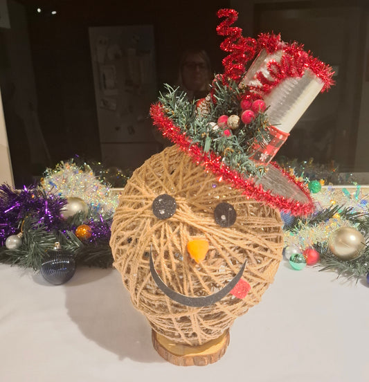 Snowman with lights
