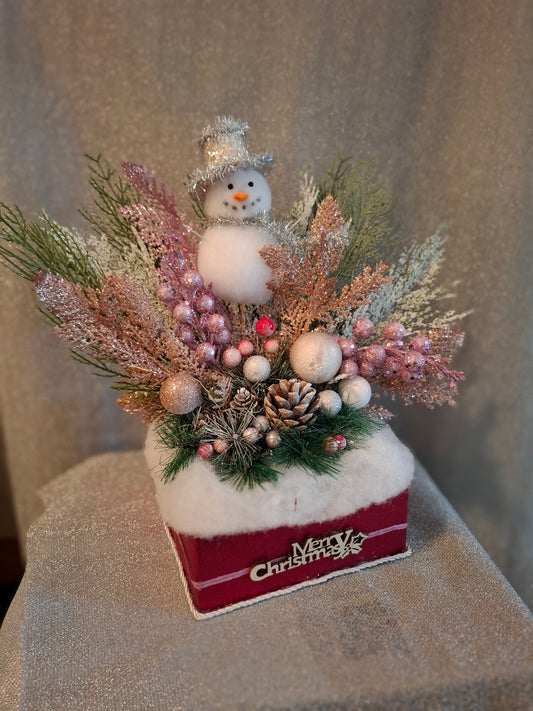 Festive Snowman Christmas Arrangement